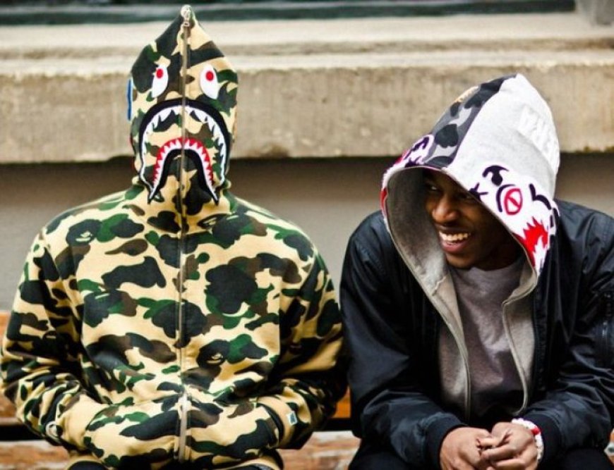"A Bathing Ape (BAPE) Shark Full Zip Camo Hoodie – Streetwear Icon"